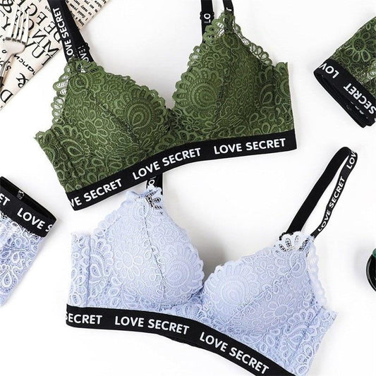 Lace Sexy Lingerie Wire Free bras for Women Underwear Seamless Breathable Bralette Adjusted 3/4 Cup Push Up bra Female